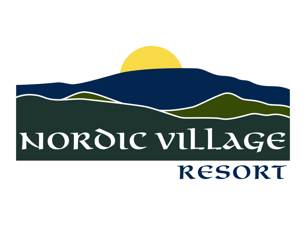 nordic village resort logo dark colors